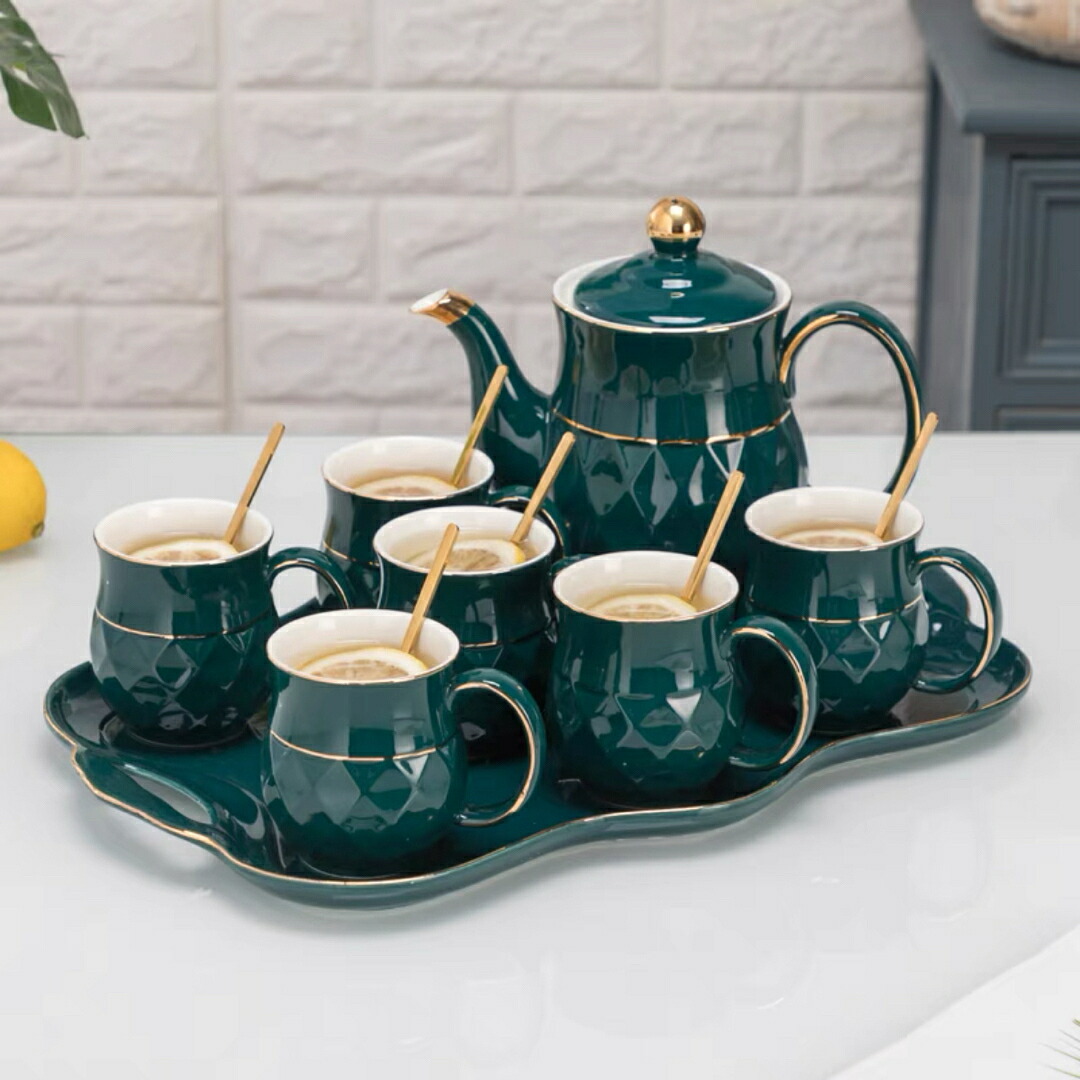 ティー・コーヒーカップセット カップ＆ソーサー6客セット 陶磁器ティーセット