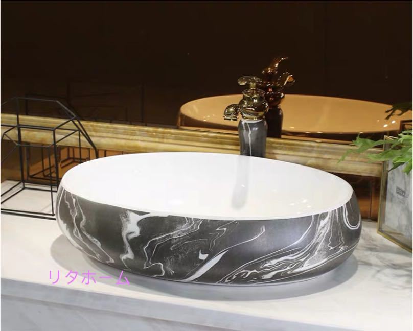 高級 洗面台 洗面ボウルセット 洗面ボール 陶器 手水鉢 手洗器 手洗い鉢 洗面器 蛇口付き｜Sinessy 店 47,531円
