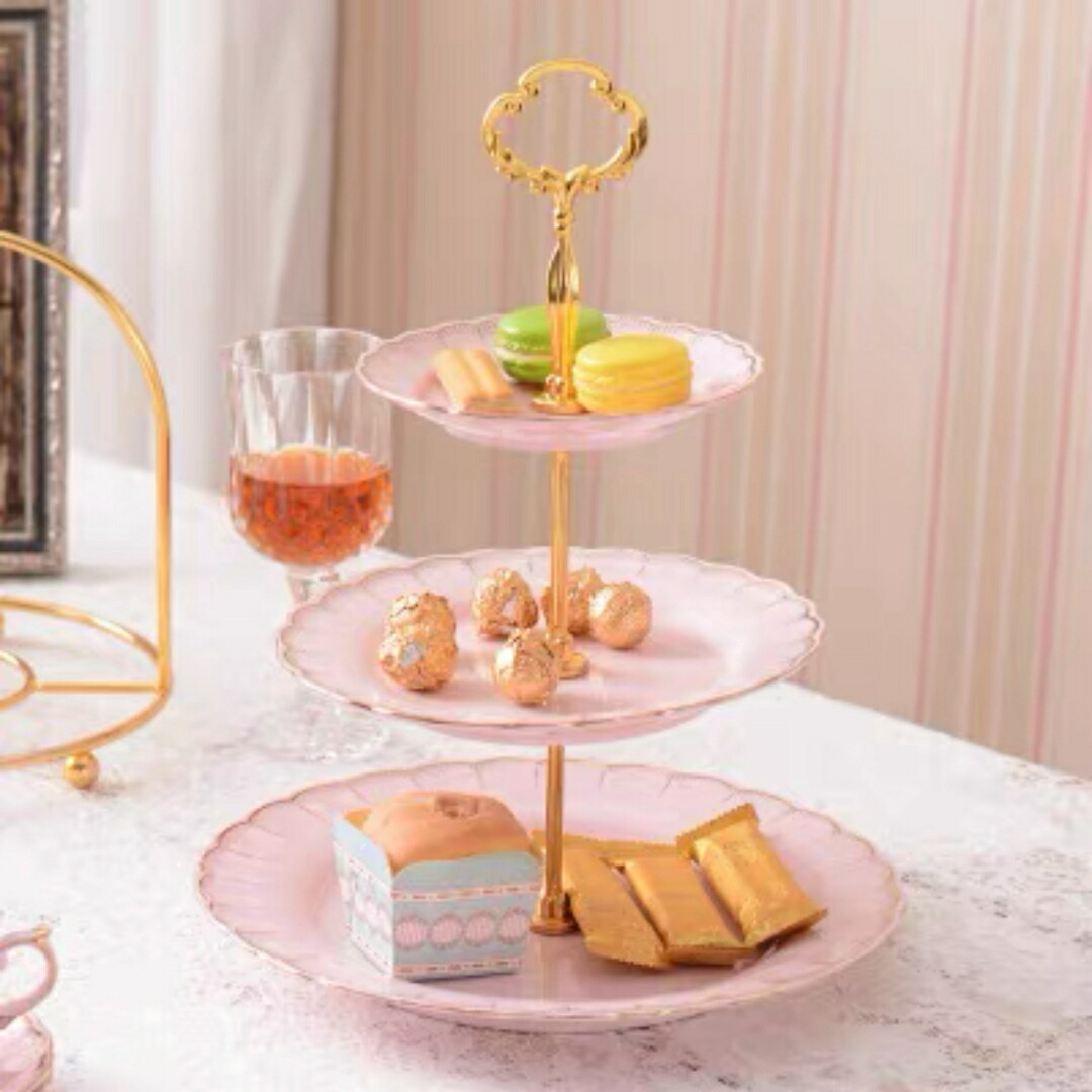 ケーキ スタンド プレート 3段セット アフタヌーンティー フルーツ トレー 皿｜Sinessy 店 21,423円
