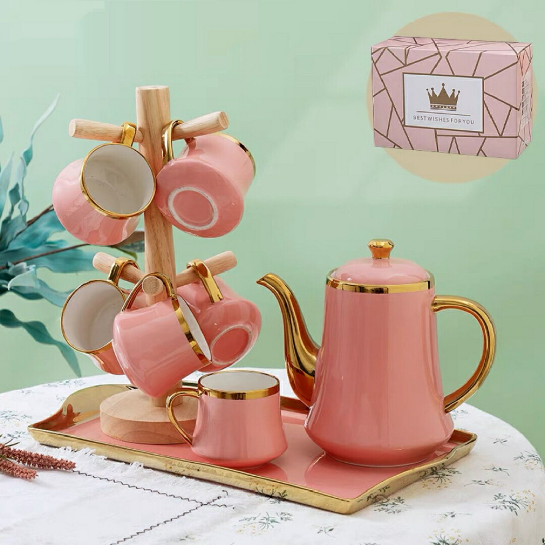 ティー・コーヒーカップセット カップ＆ソーサー6客セット ．陶磁器ティーセット