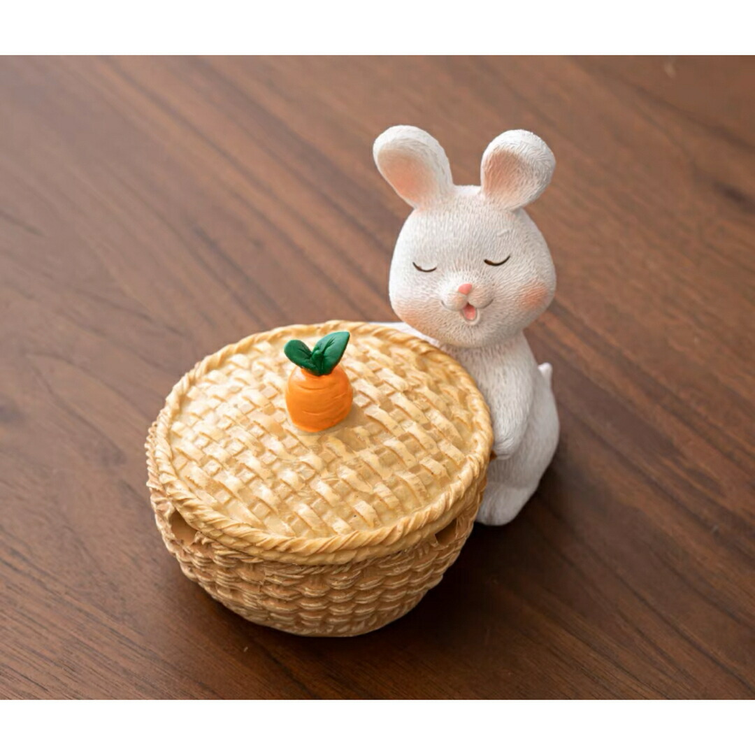 卓上灰皿 ．卓上収納 小物入れ うさぎ雑貨 キーケース 置物 兎｜Sinessy 店