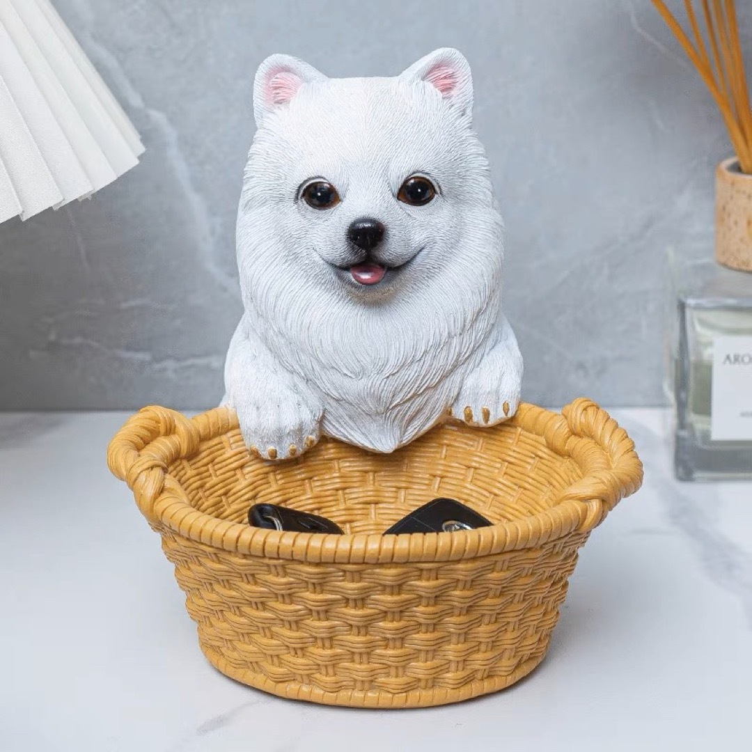 さつま秘密捜査員飾りつけ 小入れもの飼い犬 犬 納めるボックス席 卓上納める かご 小入れもの
