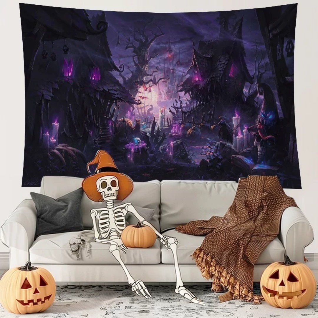 タペストリー ハロウィン カボチャ布ポスター 壁面装飾 壁掛け飾り 窓 背景布