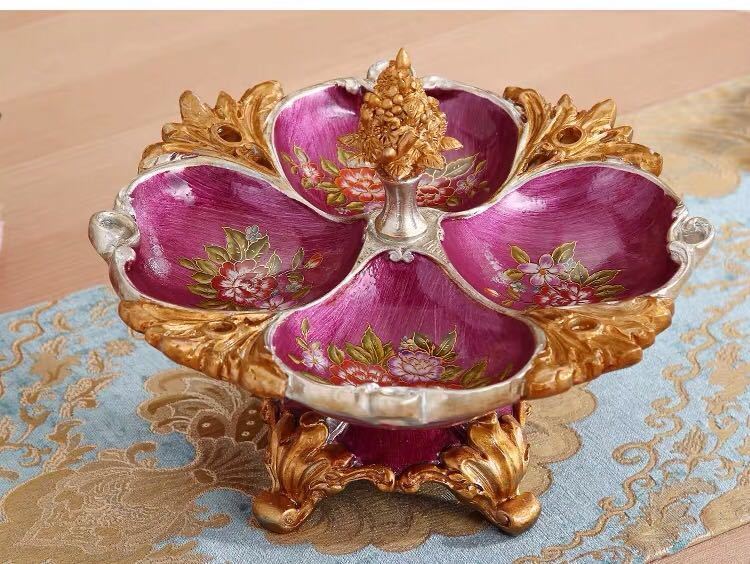 御前上等果物皿 黄金時代皿 御菓子皿、フルーツ一皿、花柄晴れ晴れしい～果物カゴ 御菓子鉢