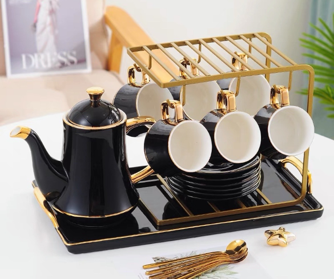 A049381高級ティーカップ＆ソーサー 6客セット 陶器．食器 お皿