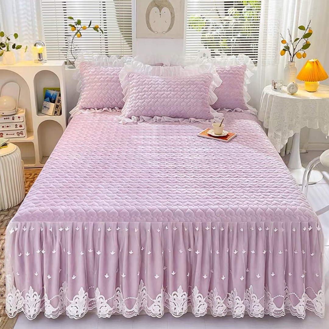 ワイドダブル ベッド用品3点セット ．寝具 枕カバー掛け ベッドパッド｜Sinessy 店 17,101円