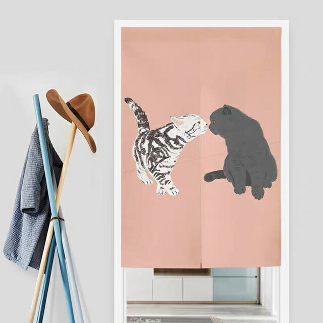 猫柄のれん ロング 暖簾80x150cm ネコ かわいい 間仕切り猫雑貨|Sinessy 店