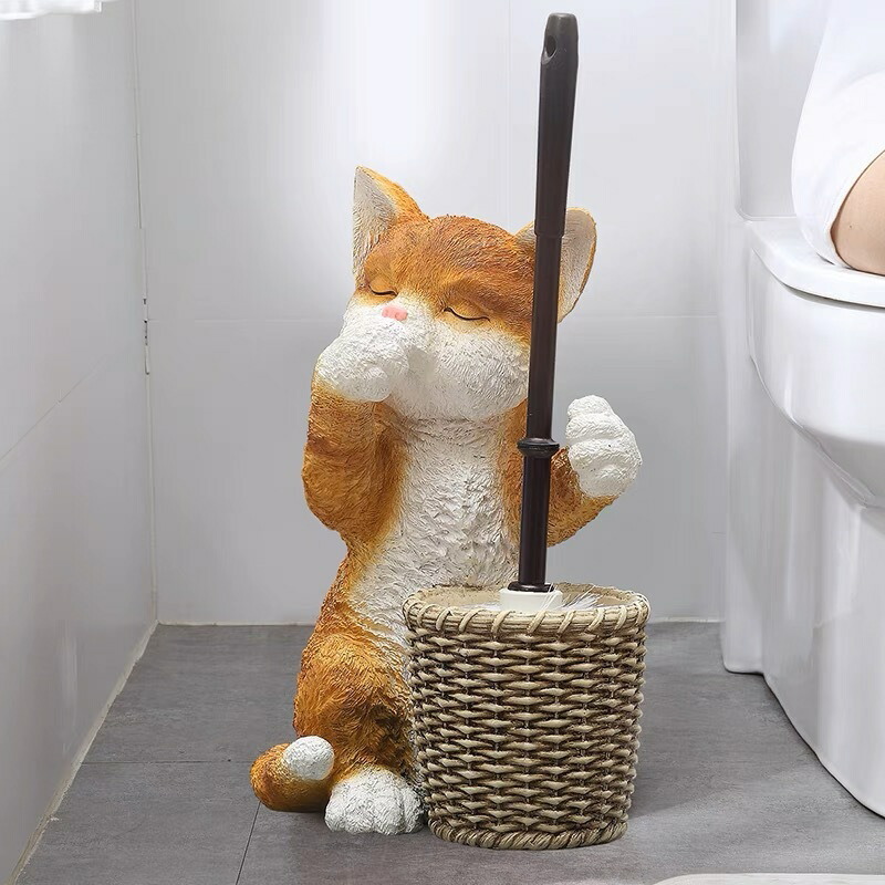 トイレブラシ 姫系 インテリア （トイレ掃除 ）トイレブラシスタンド 猫雑貨