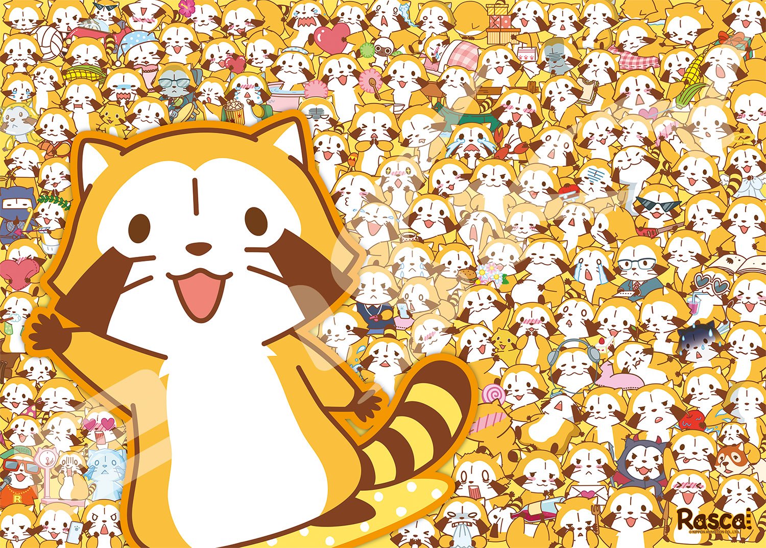 楽天市場】500ピースジグソーパズル あらいぐまラスカル こんにちは