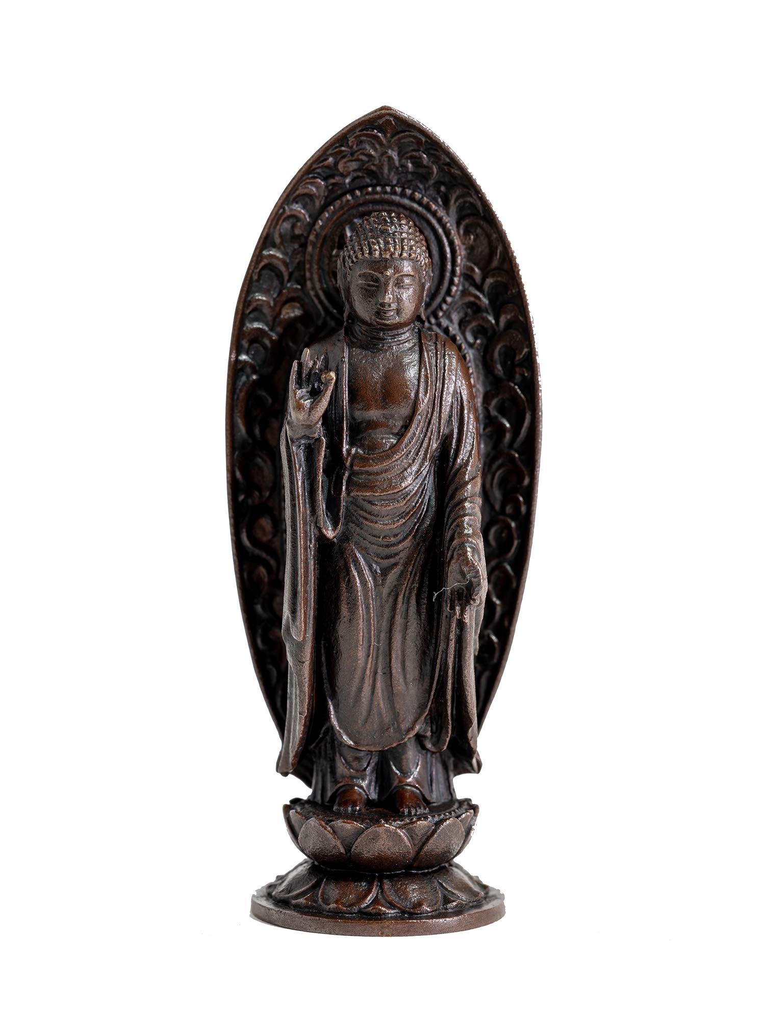 仏像 阿弥陀如来 7.8糎 （蝋型銅製） 仏師：牧田秀雲 原本＿（戌・亥年出どころ）十二支守り本尊 干支 丘陵銅器(COあみだにょらいS)
