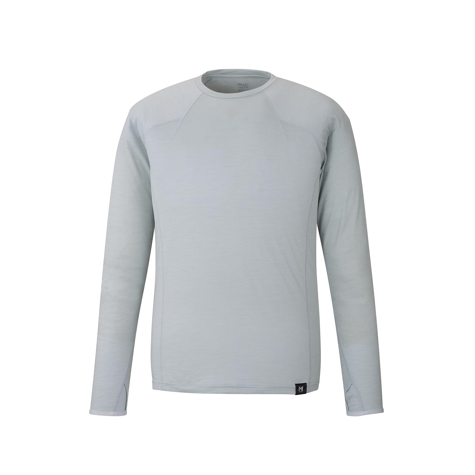 [ミレー] UBIC WOOL CREW LS M-SILVER-S-MIV03184