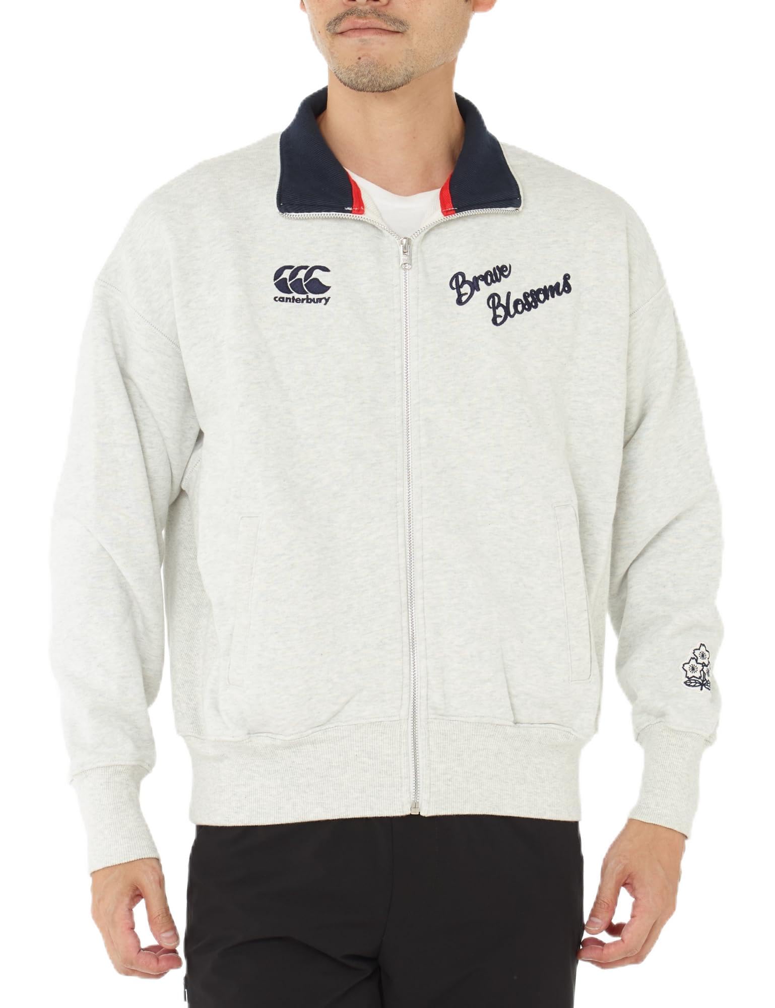 [カンタベリー] 汗水 JAPAN HEAVY SWEAT TRACK JACKET 12_しろがね色 3L