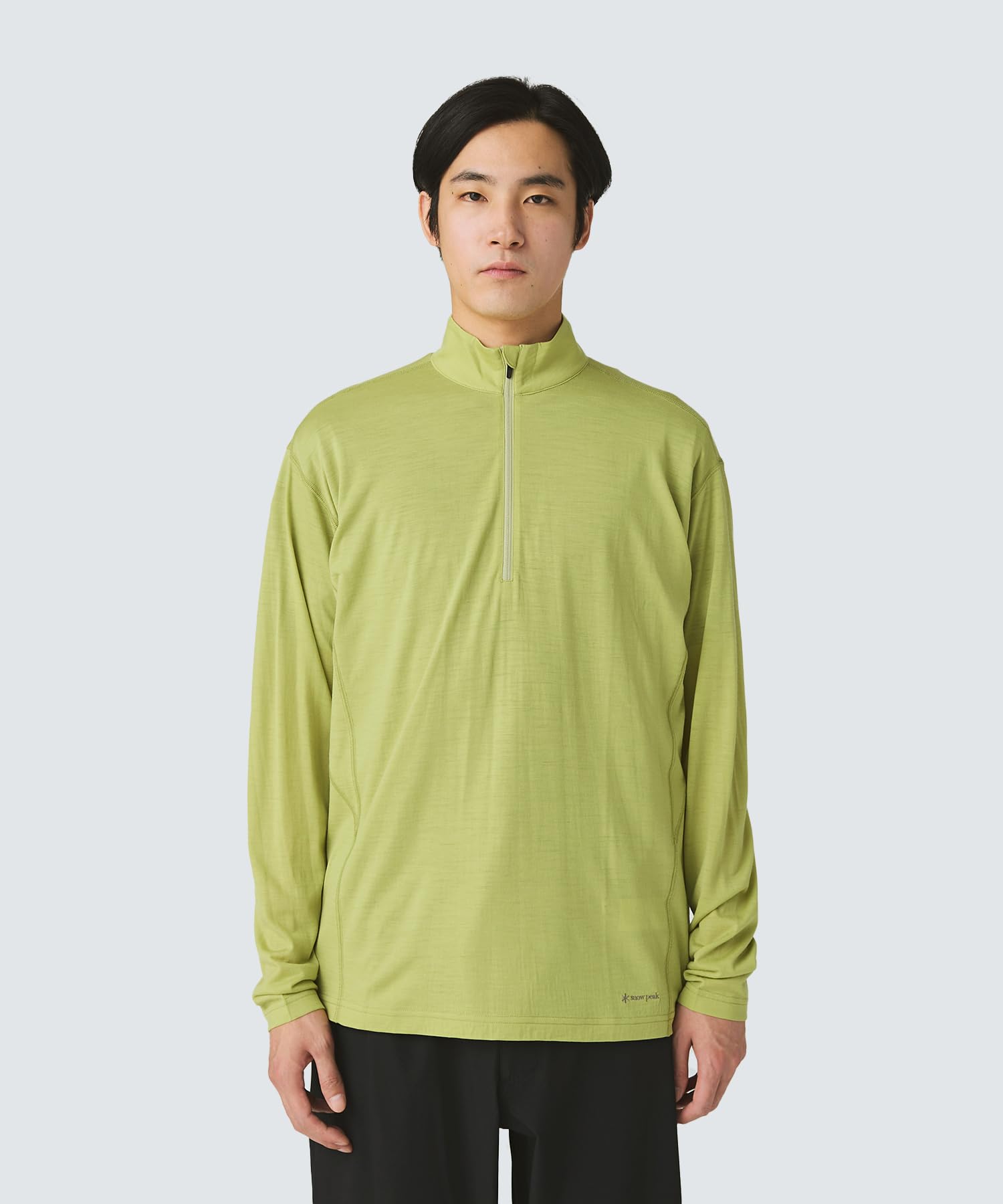 スノーピーク(snow peak)Merino Wool Half Zip Pullover SW-25金016 トップス ティーシャツ メンズ レディース LIGHT GREEN L