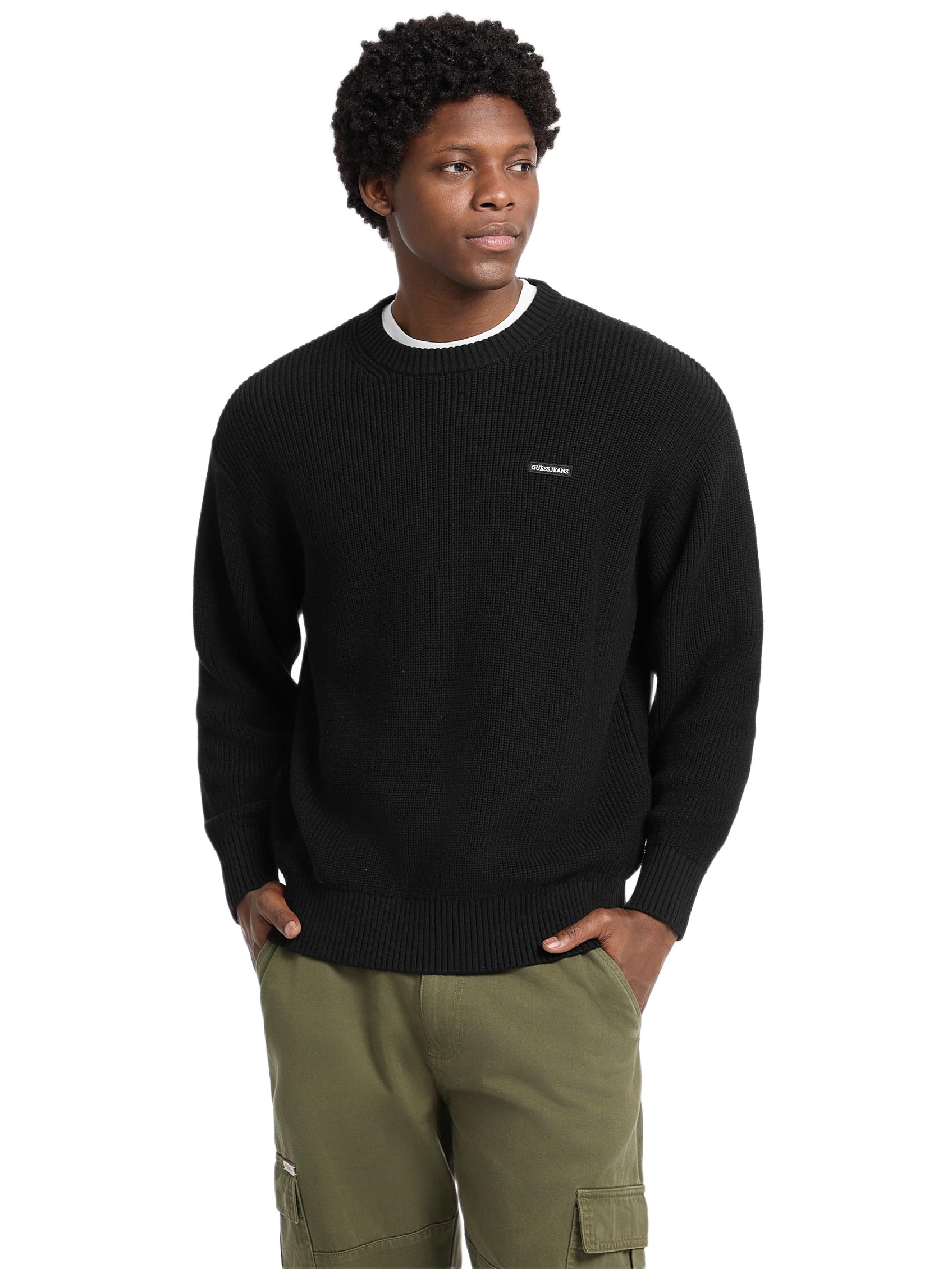 [ゲス] JEANS LS CN os PATCH SWTR