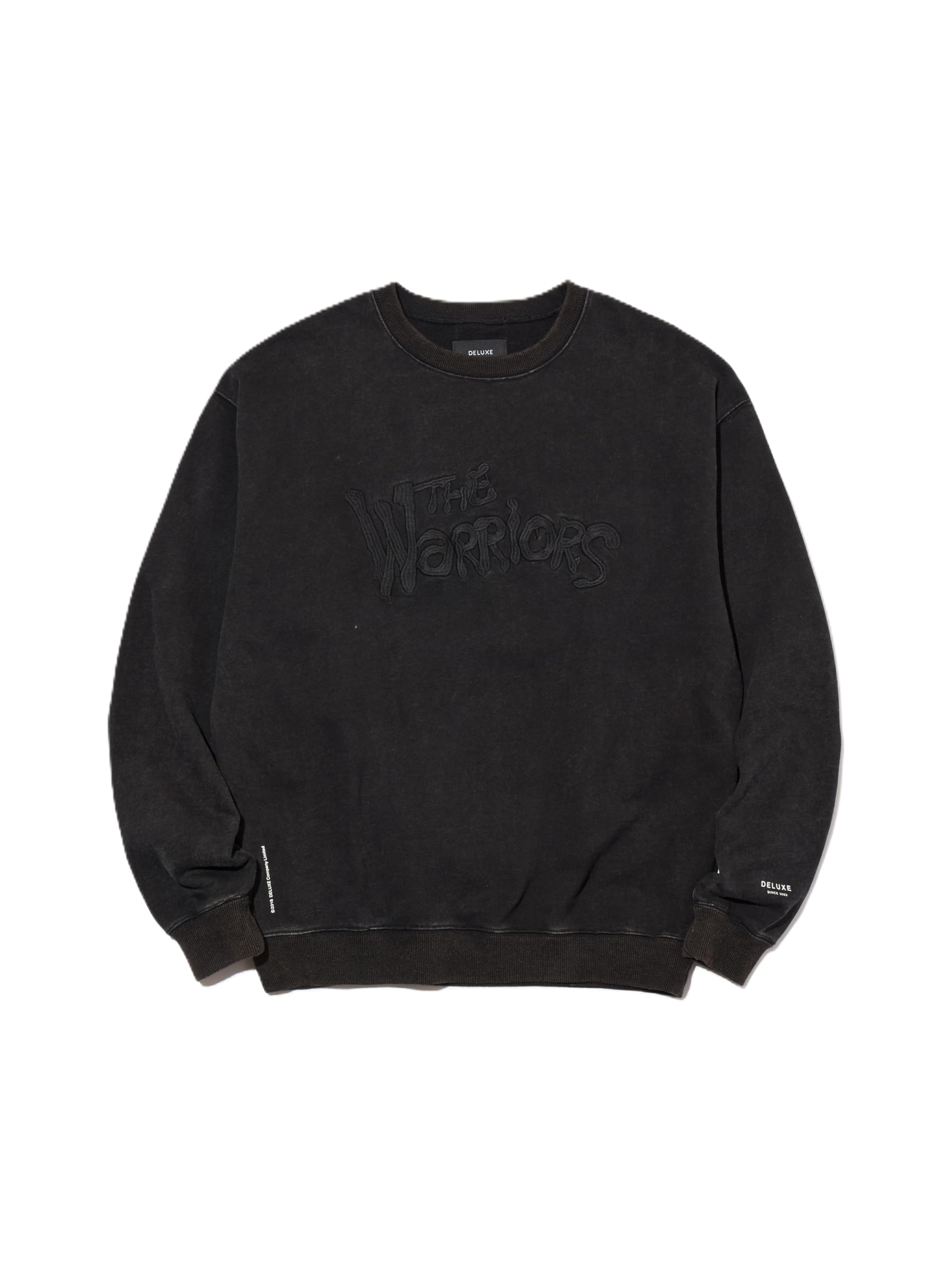 DELUXE x THE Warriors Embroidery CREW-25AD2697-BLACK-L