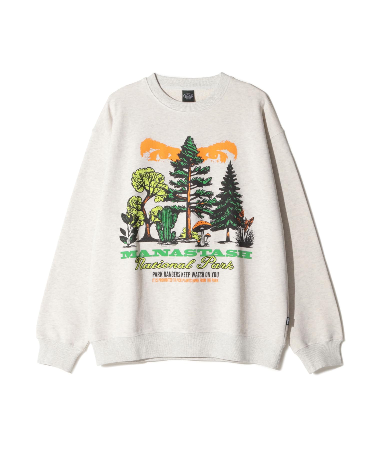 [マナスタッシュ] CASCADE SWEATSHIRTS NATIONAL PARK メンズ L 446 オートミール 792-5232003