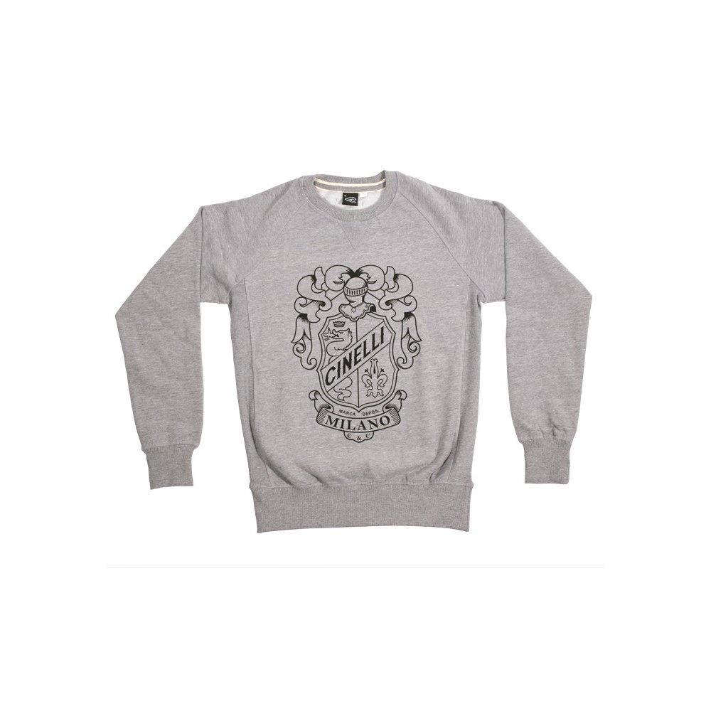 チネリ(cinelli) 銀輪 読み込む 自動二輪車 CREST CREW NECK SWEATSHIRT クレスト 労働者の一団のど首 トレイナー 薄墨色 M大きさ C0048M
