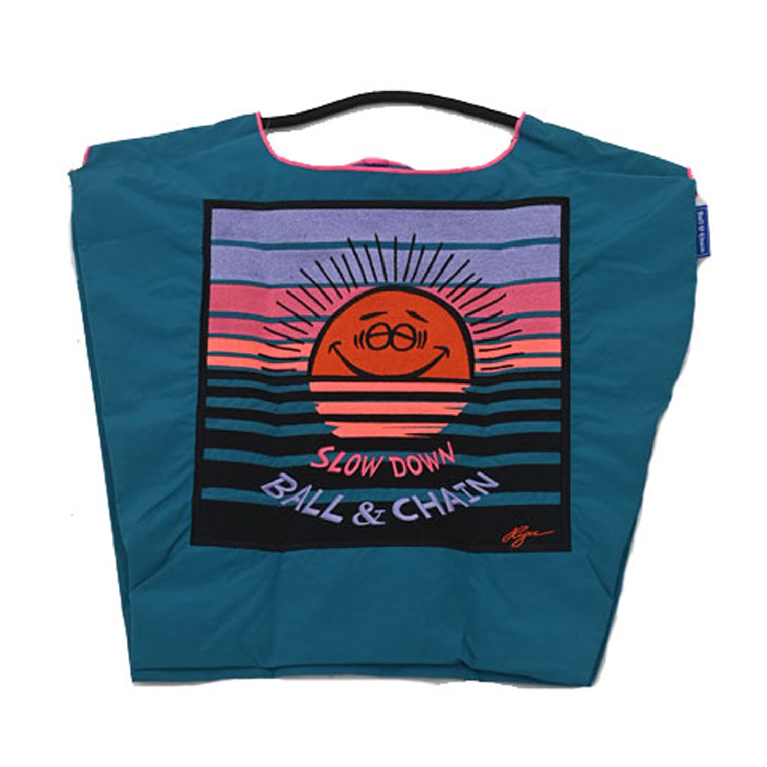 [Ｂａｌｌ ＆ Ｃｈａｉｎ] ボールアンドチェーン 定め事品 L大きさ A.SUN SET サン書き割り お天道様 買い出し御徒面子 エコ御徒面子 ショルダーバッグ (314105 L, B.GREEN)