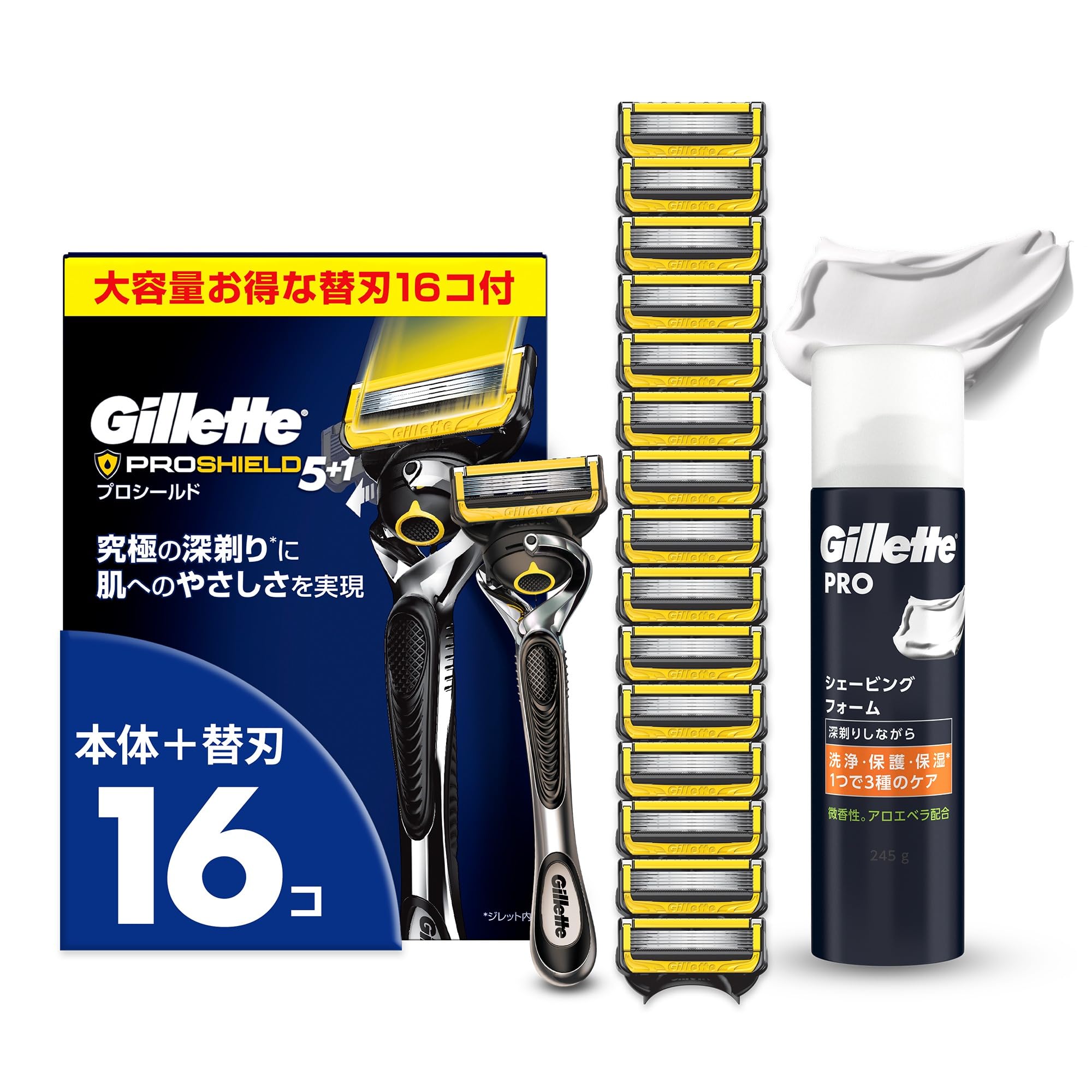 プロシールドマニュアル１５Ｂ保持者付替刃１６個付＋シェービング質問用紙