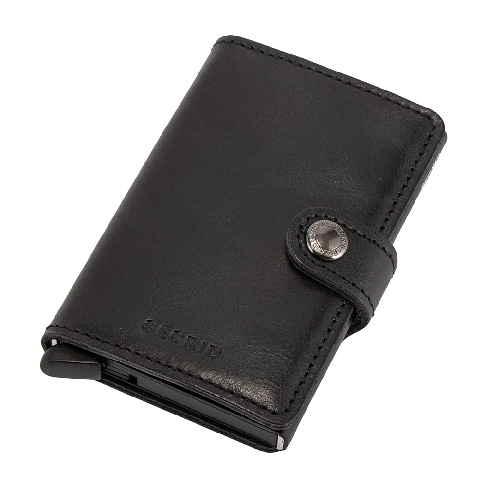[Secrid] [ セクリッド シークリッド ミニウォレット Mini Wallet 金入れ なめし革 ビンテージブラック Vintage Black 8718215282020 歌留多容れもの 通行手形容れもの 革 メンズ レディース 現ナマ受け答え [並行輸入
