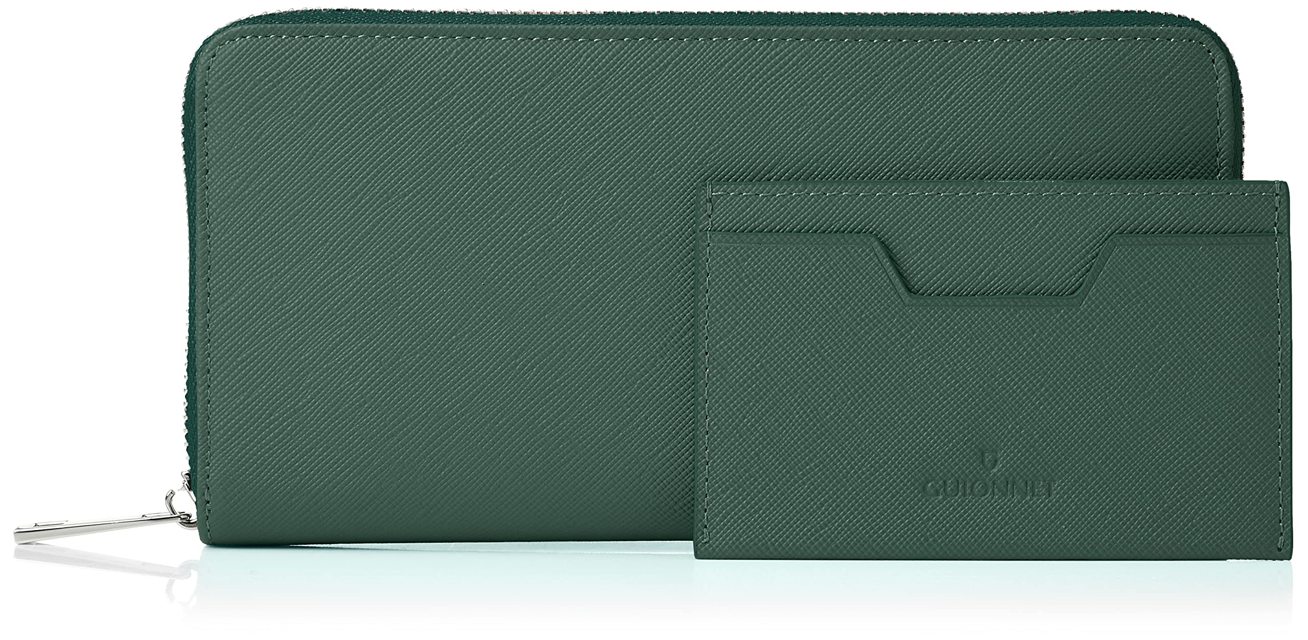 [ギオネ] サフィアーノ ラウンドジップ 長金入れ 歌留多容れもの付 PG110LP DARK GREEN