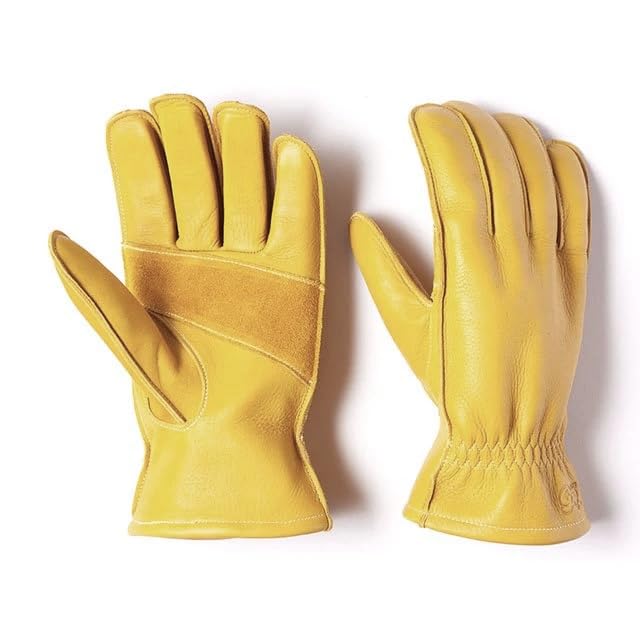 [グリップスワニー] G-1 HERITAGE GLOVE なめし革 地球儀 日本製 グローブ 黄色 M大きさ（24珊）