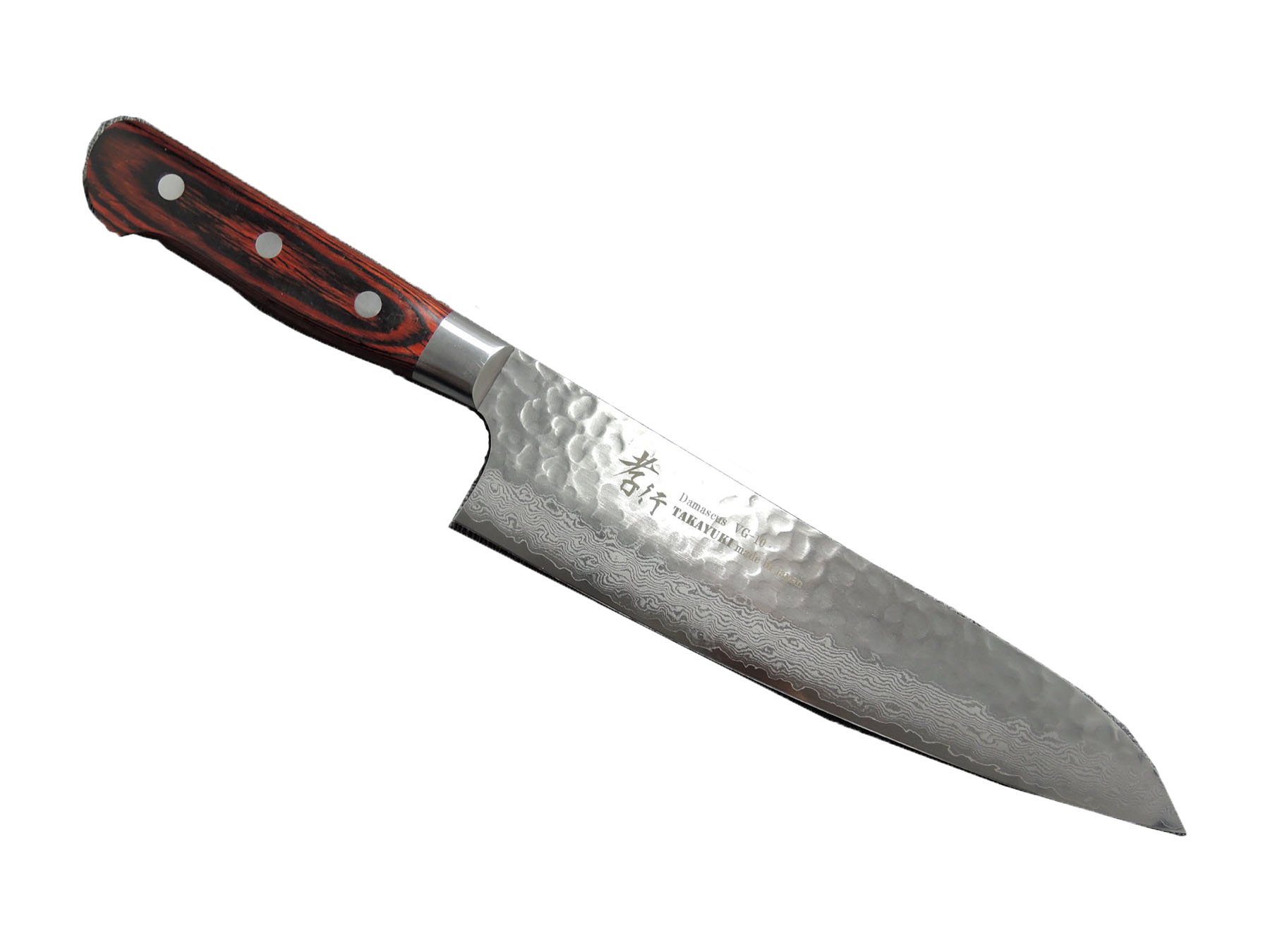 堺孝行 槌目ダマスカス VG10割込み 33層 牛刀210mm 07395|レックストア