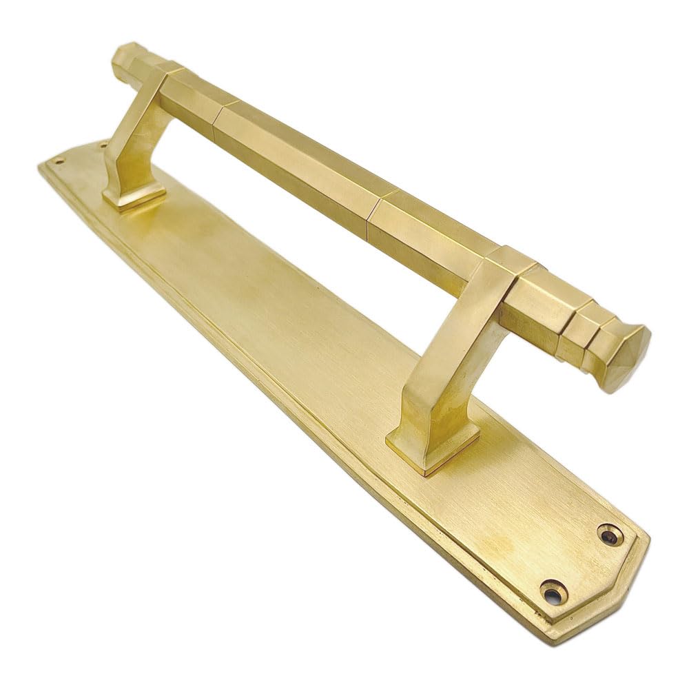 ブラスブランド ドアハンドル #001 GALLUP (ギャラップ) 取っ手 真鍮 アンティーク 調 ネジ付き Brass Brand (ゴールド)|レックストア