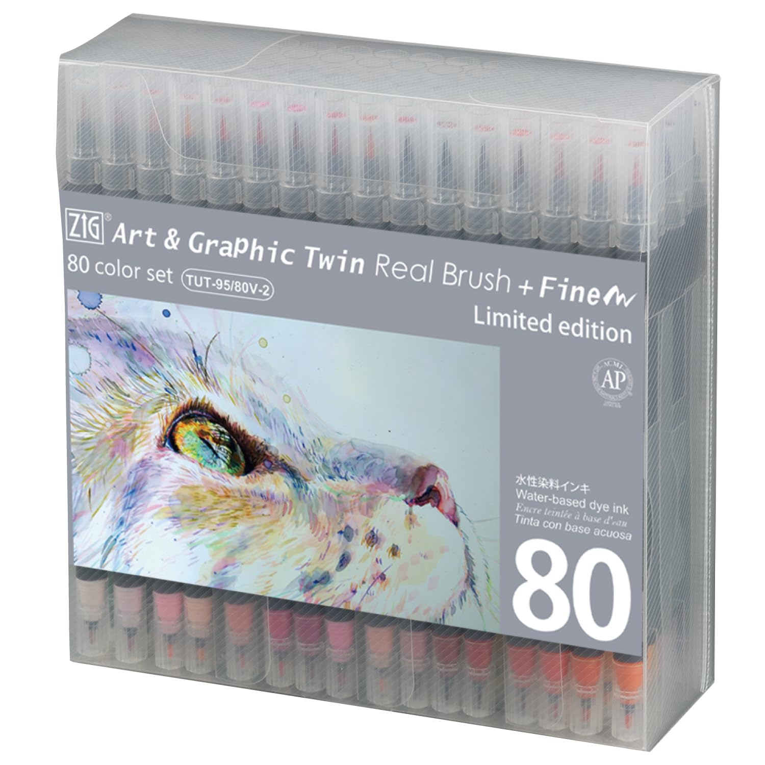 呉竹 カラーペン Art&Graphic ツインマーカー RB+F 80色 TUT-95/80V-2｜レックストア 13,749円