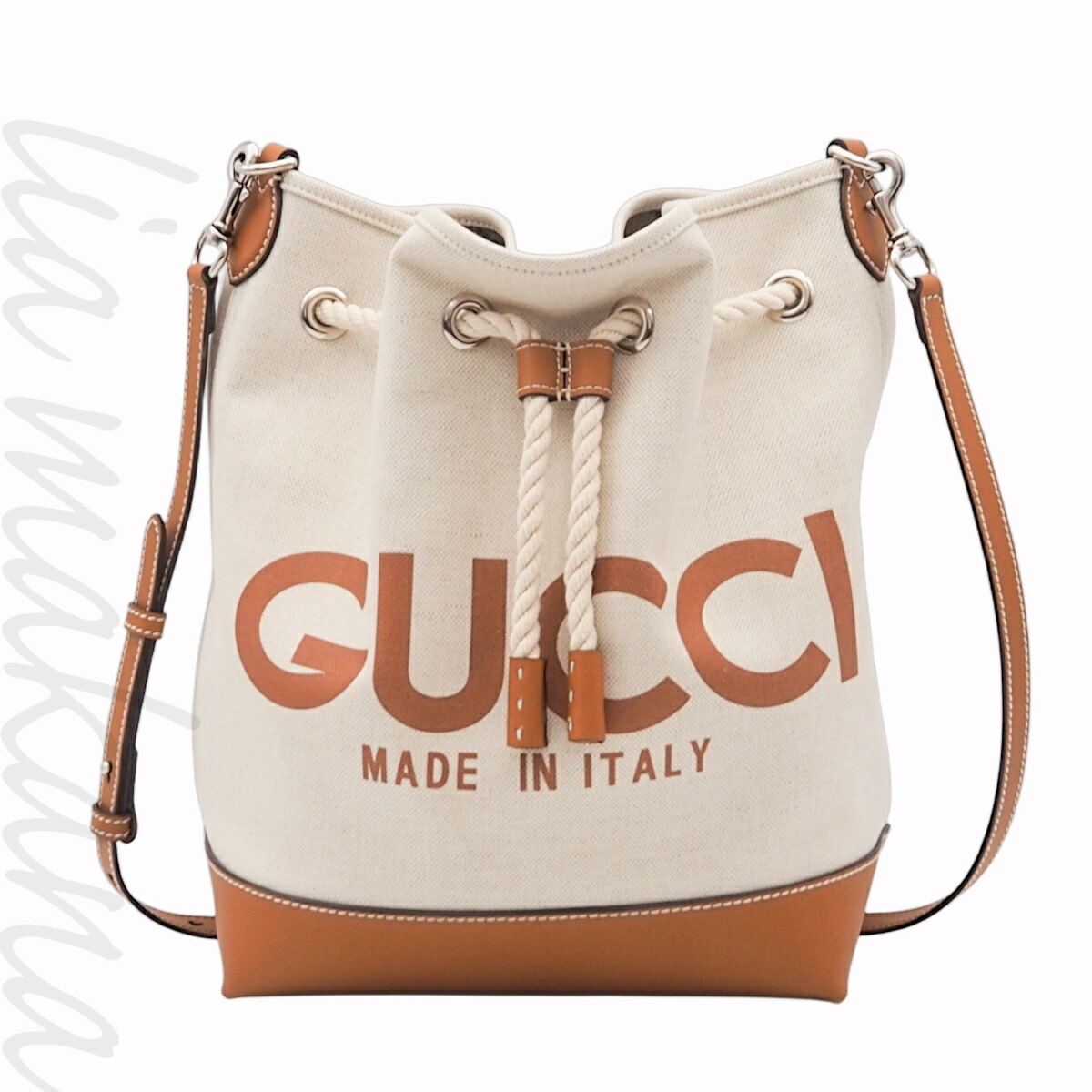 GUCCI グッチ　バンブー　ハンドバッグ　巾着バッグ　肩がけバッグ　白　GG 楽天市場】【バッグ】GUCCI グッチ バンブー 巾着 2WAY