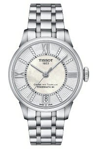 新品 置き目品 ティソ レディース ウオッチ TISSOT シュマン・デ・トゥレル オートマティック パワーマティック80 オートマティック 白いこと/お母さん・オブ・パール文字記号盤 腕輪