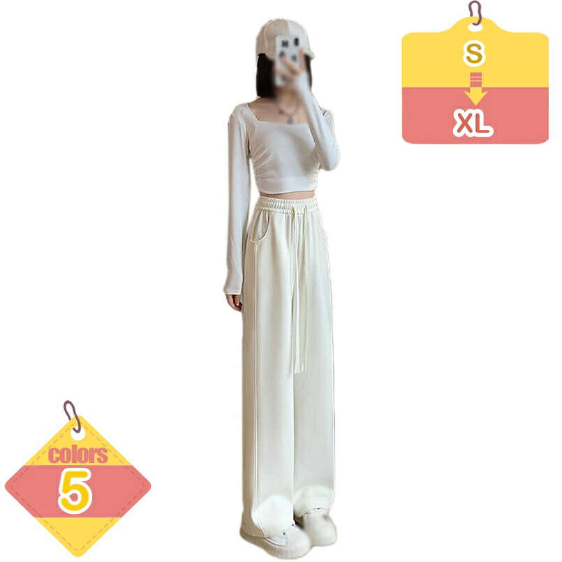 1000円OFFクーポン ハイウエスト ワイドパンツ レディース パンツ ストレート ルームウェア ロングパンツ ボトムス ファッション 春 夏 ゆったり 動きやすい 合わせやすい 大きいサイズ カジュアル おしゃれ OL 通勤 着痩せ liber-online