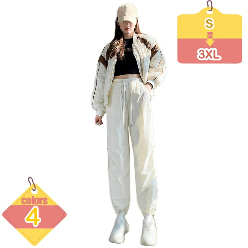 2000円OFFクーポン カーゴパンツ あたたかい 防風 レディース ボトムス ロングパンツ ダウン 防寒 保温 大きいサイズ ゆったり 秋 冬 ウエストゴム ジョガーパンツ ゆったり カジュアル 部屋着 ズボン 母の日 敬老の日 プレゼント liber-online