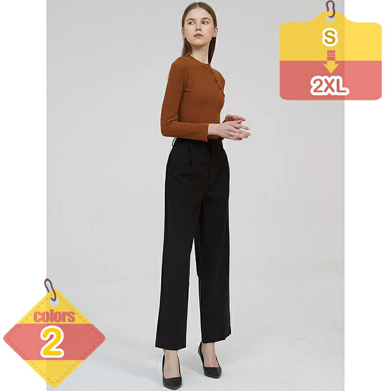 2000円OFFクーポン 春秋 パンツ ロング丈 レディース ファッション ボトムス ズボン ワイドパンツ 無地 シンプル ゆったり リラックスパンツ きれいめ ストレートパンツ 着痩せ ワイドパンツ 大きいサイズ 部屋着 ルームウェア 楽ちん liber-online
