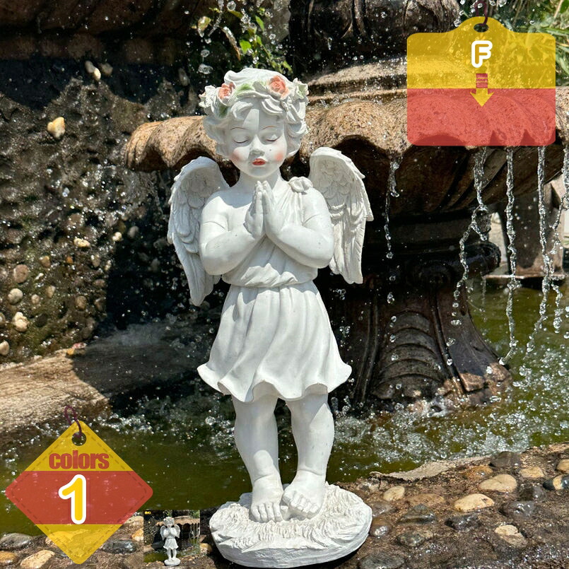 1000円OFFクーポン 置物 庭 オブジェ ガーデンオーナメント エンジェル かわいい インテリア 天使 ガーデニング 装飾 ガーデン 飾り 庭の装飾 おしゃれ 妖精 部屋装飾品 カントリー雑貨 オーナメント 屋外 玄関 階段 出窓 贈り物 プレゼント liber-online｜りべる通販