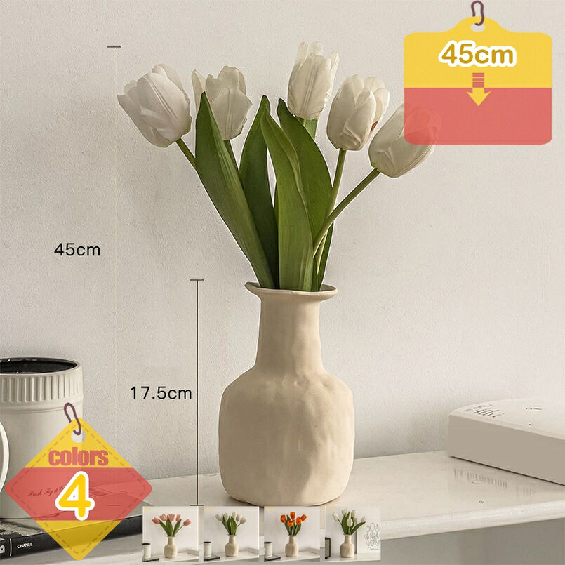 500円OFFクーポン 花瓶付き造花 シルク 家庭 テーブル オフィス デスクの装飾用 センターピーステーブルデコレーション用 フェイクフラワー バスルームの装飾 ホーム リビングルーム キッチン テーブル装飾 コーヒーテーブル装飾 liber-online｜りべる通販