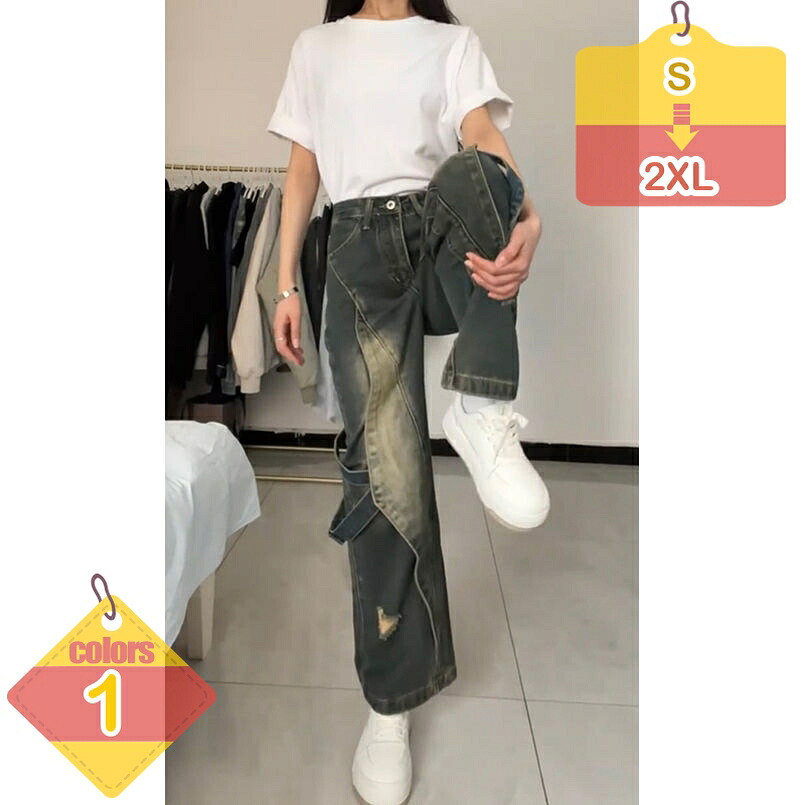 1000円OFFクーポン デニム ロング パンツ レディース ワイドパンツ ゆったり ボトムス 美脚 ジーンズ ハイウエスト 長ズボン 春 夏 カジュアル おしゃれ ストレートパンツ 楽ちん 大きいサイズ 大人 可愛い ナチュラル liber-online｜りべる通販