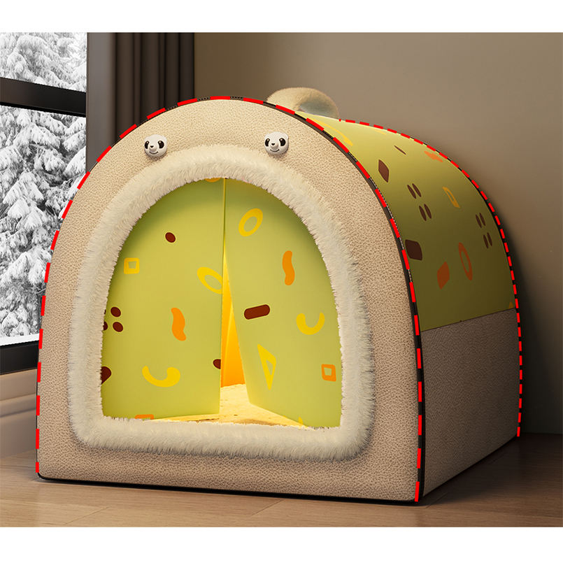 1000円OFFクーポン ペットベッド ドーム型 ペットハウス 2way 犬猫用 室内用 保温防寒 ふわふわ クッション付き 犬小屋 屋根付き 猫 テント ペットソファー おしゃれ 洗える 折りたたみ可 寝床 寒さ対策 滑り止め ペット用品 両用 中小型犬/猫用 liber-online|りべる通販