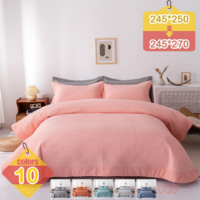 1000円OFFクーポン ベッドスプレッド キルト ベッドカバー 柔らかい 北欧風 おしゃれ 3点セット 綿100% ソファカバー マルチカバー 姫系 花柄 寝具カバーセット ピローカバー 四節適用 優しい肌触 プレゼント 丸洗い キルティング インテリア liber-online｜りべる通販