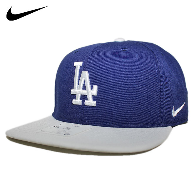 2つ海外限定★ ナイキ × LA コラボ キャップ Freeサイズ 海外モデル NIKE MLB LA CAP ドジャース ダブルロゴ キャップ