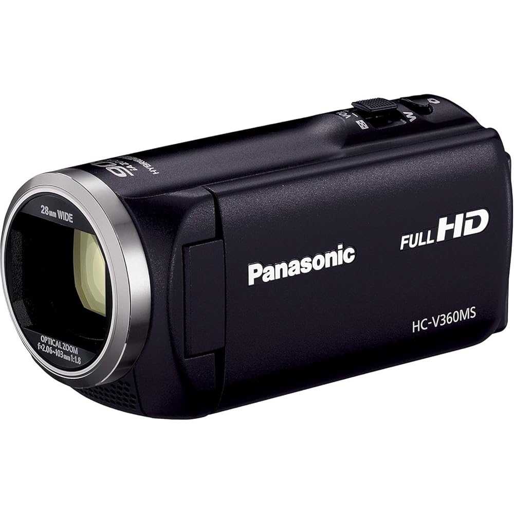 【整備済み品】 パナソニック Panasonic HDビデオカメラ V360MS 16GB 高倍率90倍ズーム ブラック HC-V360MS-K 180日保証