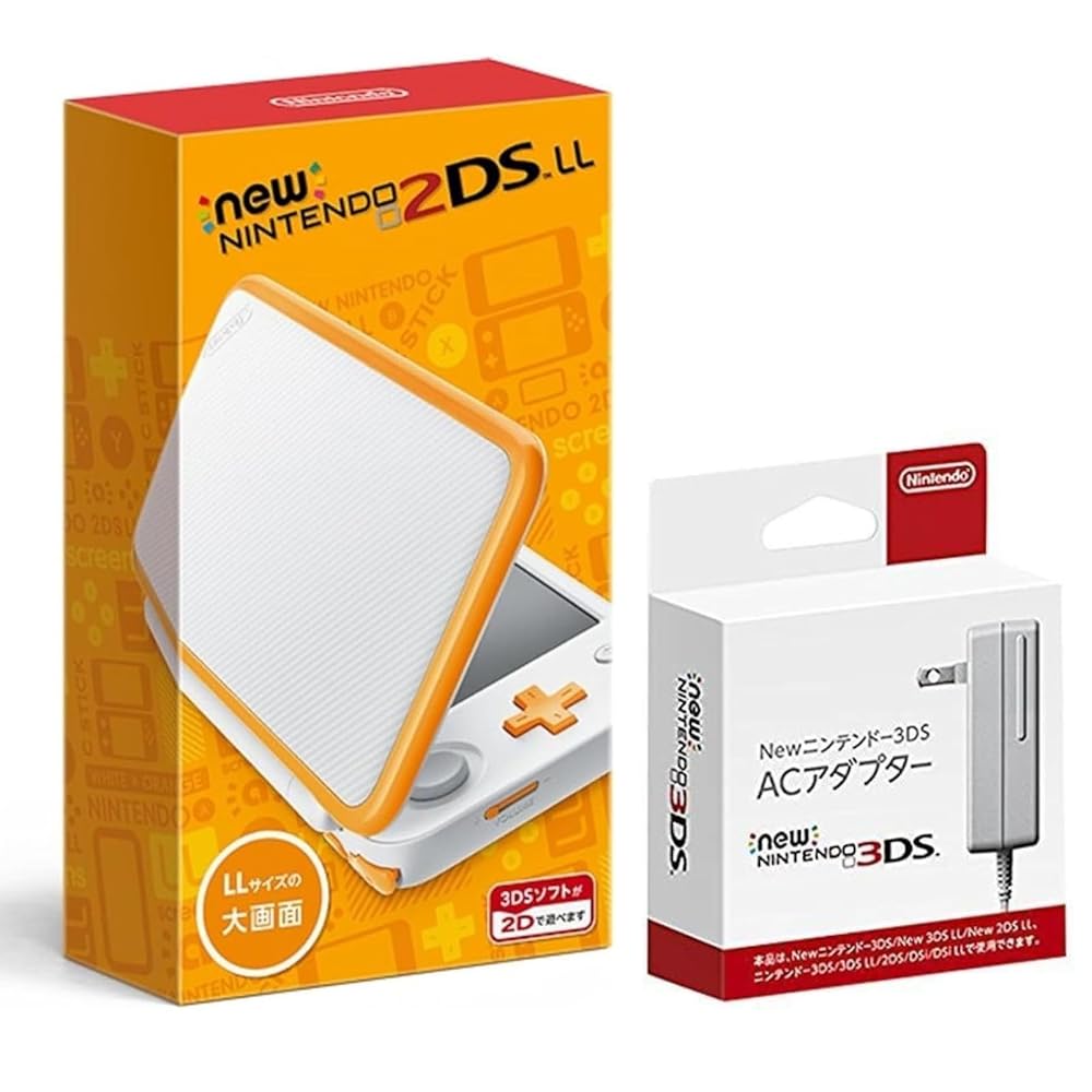任天堂 - NEWニンテンドー2DSLL +NEWニンテンドー3DSLLソフト付き Amazon | Newニンテンドー2DS LL ホワイト×オレンジ | ゲーム機本体