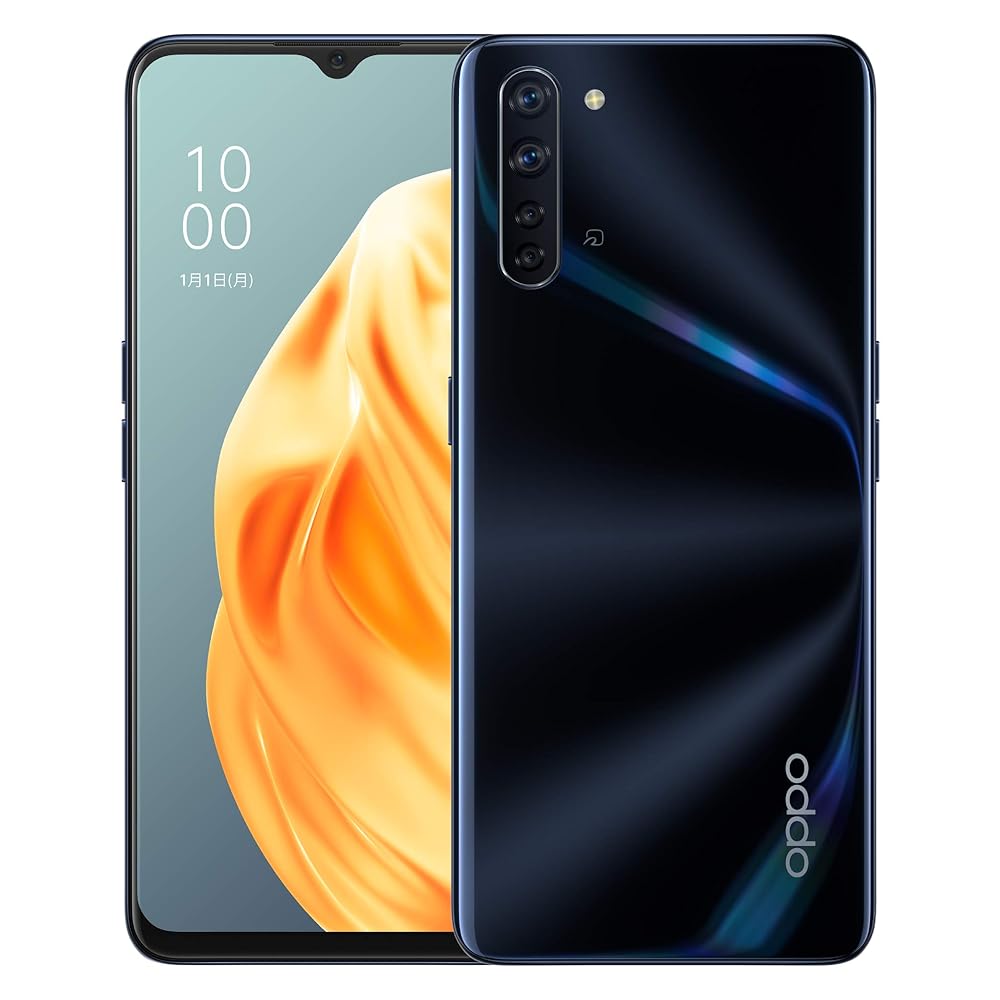【持続済み品】 OPPO オッポ Reno3 A 黒いこと CPH2013 BK 黒 SIM鍵を掛ける皆無 SIM無償性 網状組織当て嵌める押さえるなし 180日引きうける