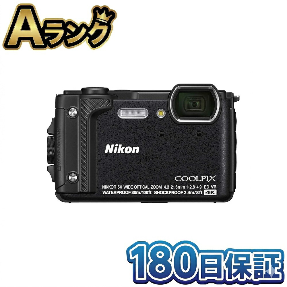 【中古】 Nikon ニコン デジタル写真機 本体 COOLPIX W300 BK 黒いこと 黒 1605万絵素 雨合羽30m 耐衝撃2.4m 耐寒 防塵 4K画像 GPS積み上げる 高品質 徹底除菌洗い濯ぎ済 貨物輸送無料 またの日送りとどける コンデジ アウトドア 海 山登り 魚釣り 中古 にこん 180日引き受ける