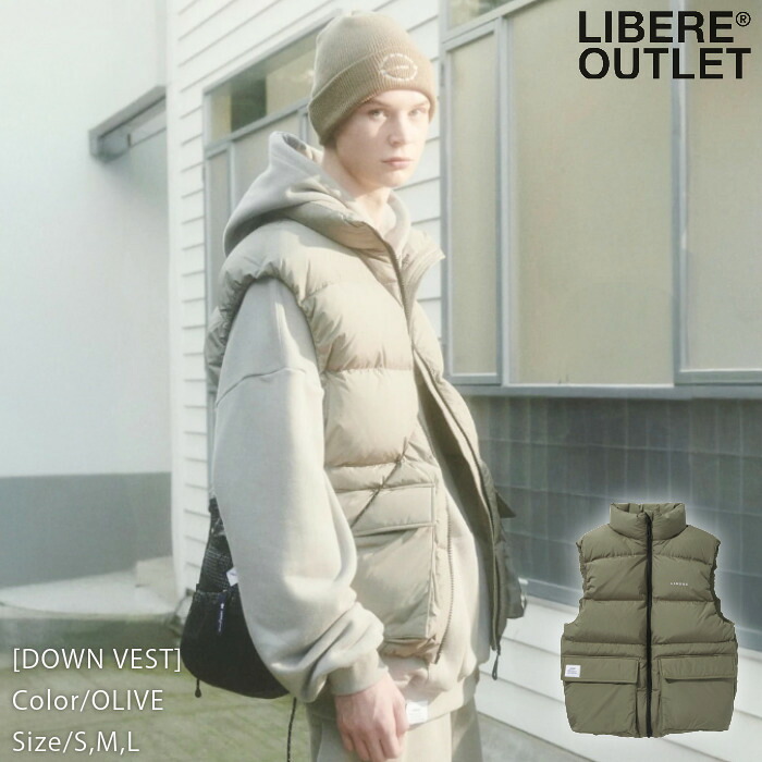 LIBERE リベーレ ダウン ベスト アウター 上着 オリーブ[DOWN VEST/OLIVE] 公式アウトレット｜LIBERE OUTLET