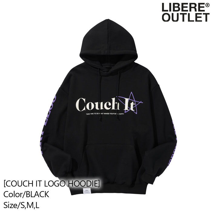LIBERE リベーレ カウチ イット ロゴ フーディー パーカー プルオーバー 長袖 黒 ブラック[COUCH IT LOGO HOODIE/BLACK]公式アウトレット