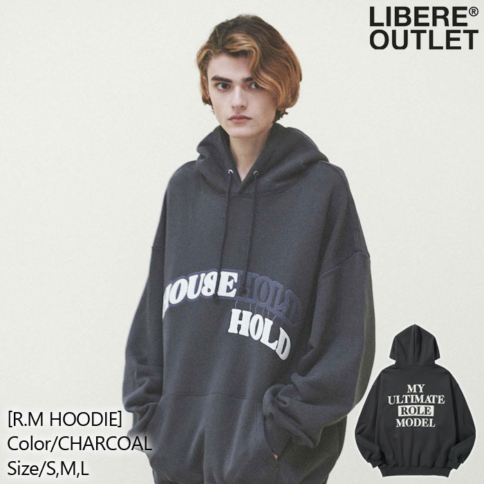 LIBERE リベーレ フーディー パーカー プルオーバー 長袖 GRAY 灰色 グレー チャコール[R.M HOODIE/CHARCOAL]公式アウトレット