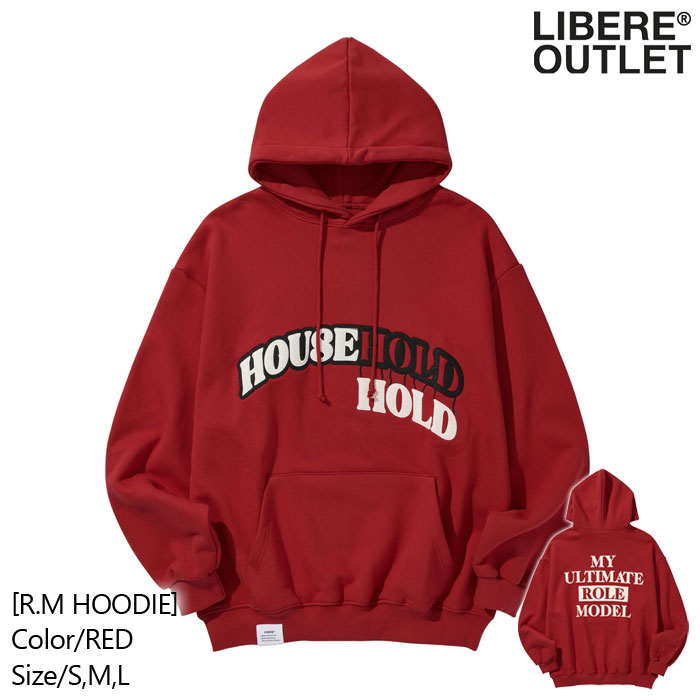 LIBERE リベーレ フーディー パーカー プルオーバー 長袖 赤 レッド[R.M HOODIE/RED]公式アウトレット