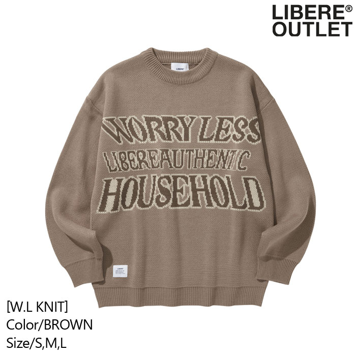 LIBERE リベーレ ニット セーター プルオーバー 長袖 防寒 茶色 ブラウン[W.L KNIT/BROWN]公式アウトレット 17,020円