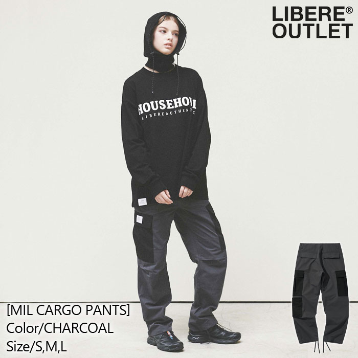 LIBERE リベーレ ミル カーゴ パンツ 長ズボン GRAY 灰色 グレー チャコール[MIL CARGO PANTS/CHARCOAL]公式アウトレット